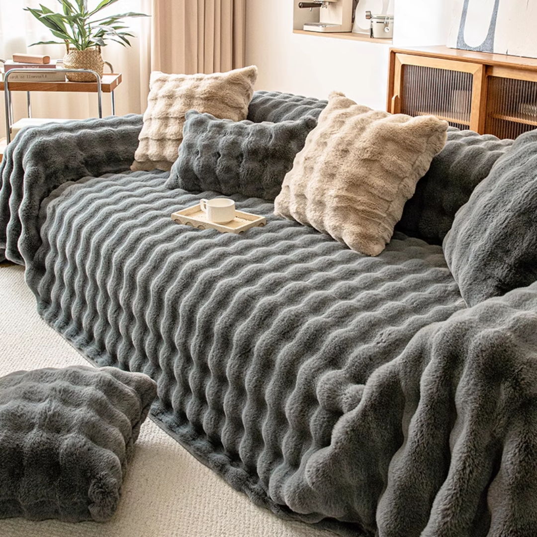 北欧風ナチュラルふわもこソファカバー