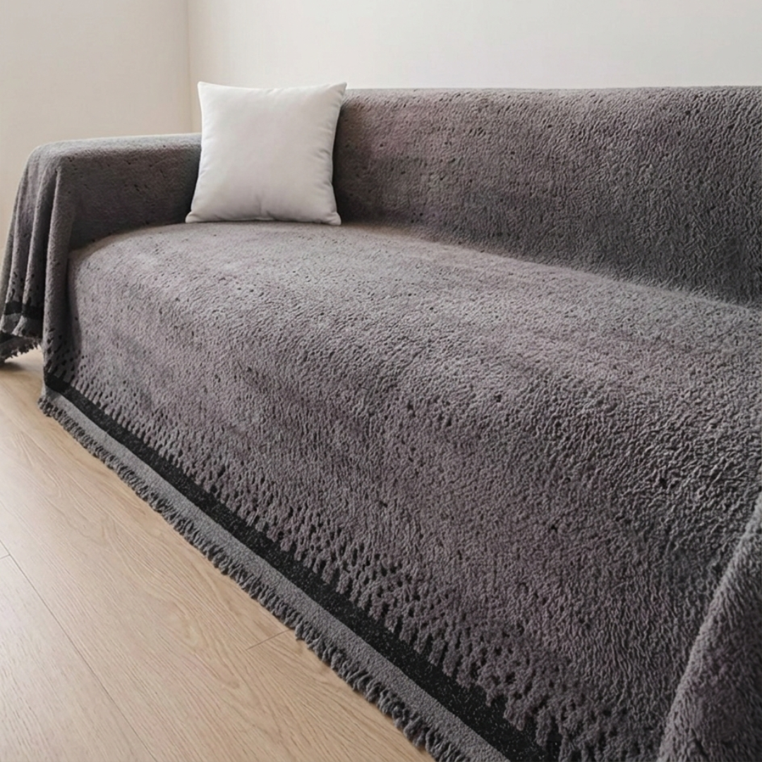 シンプルアートラインソファカバー