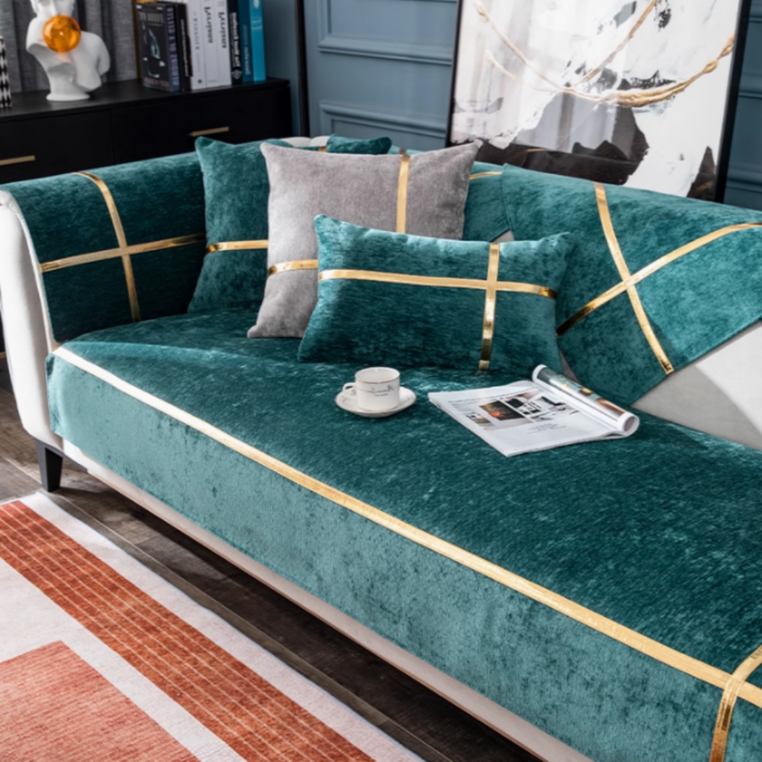 ゴールドラインエレガントソファカバー〔滑り止め付き〕