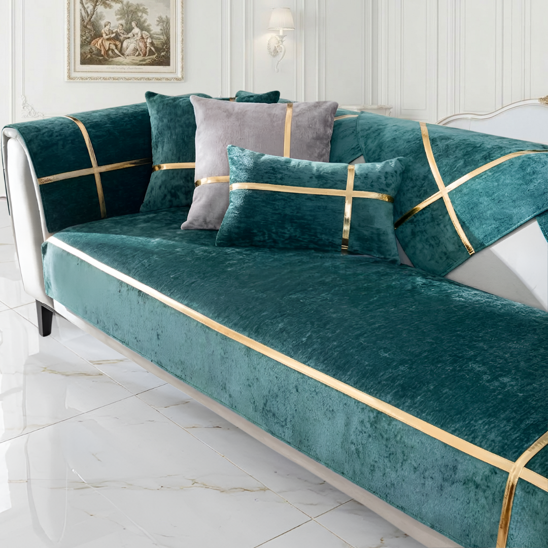 ゴールドラインエレガントソファカバー〔滑り止め付き〕