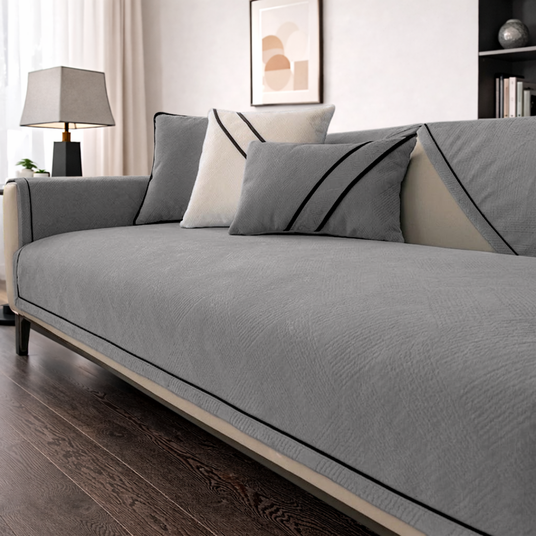 モダンレイヤーソファカバー〔滑り止め付き〕