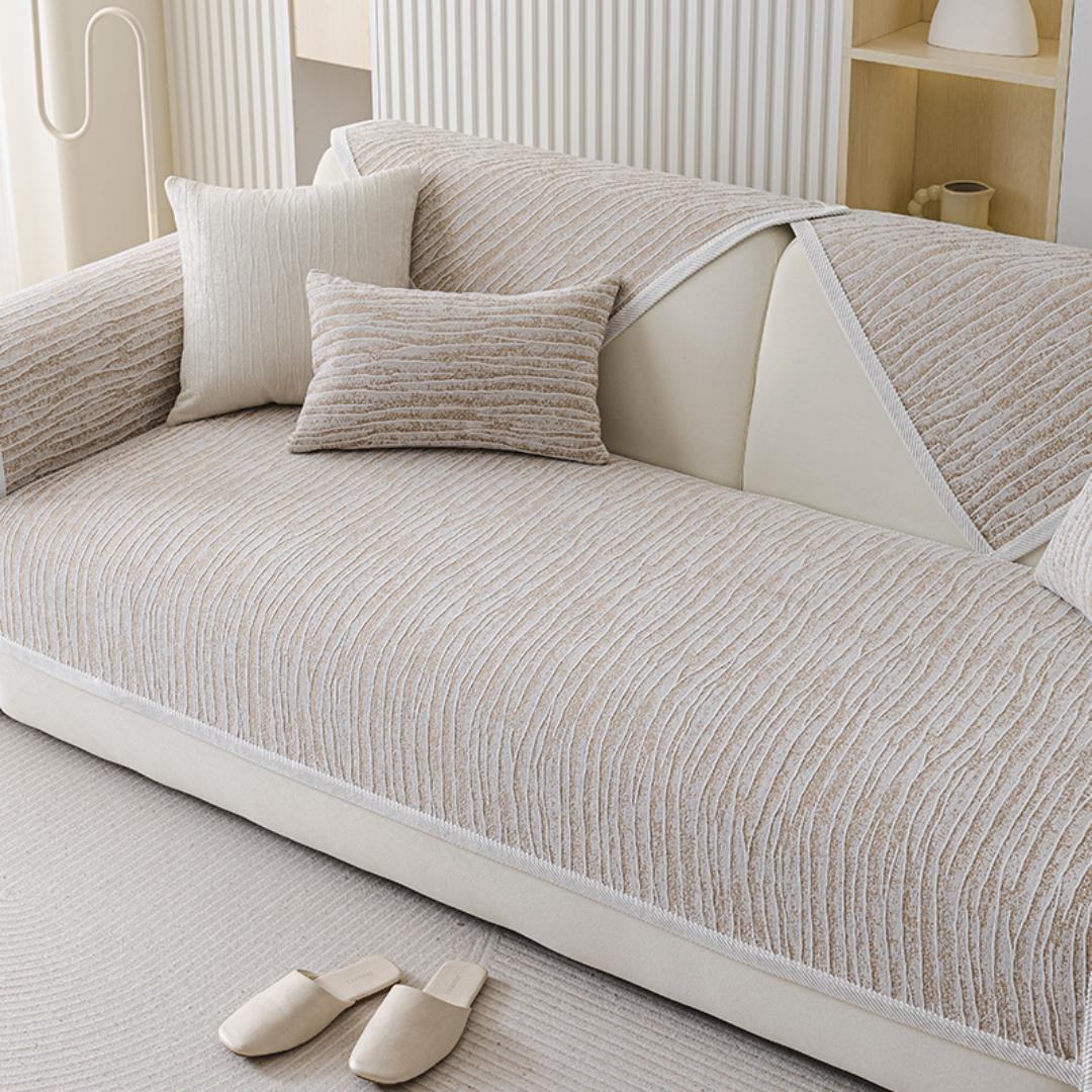 カームグレインソファカバー〔滑り止め付き〕