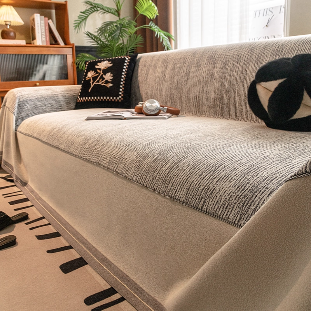 シェニール風ソフトラインソファカバー