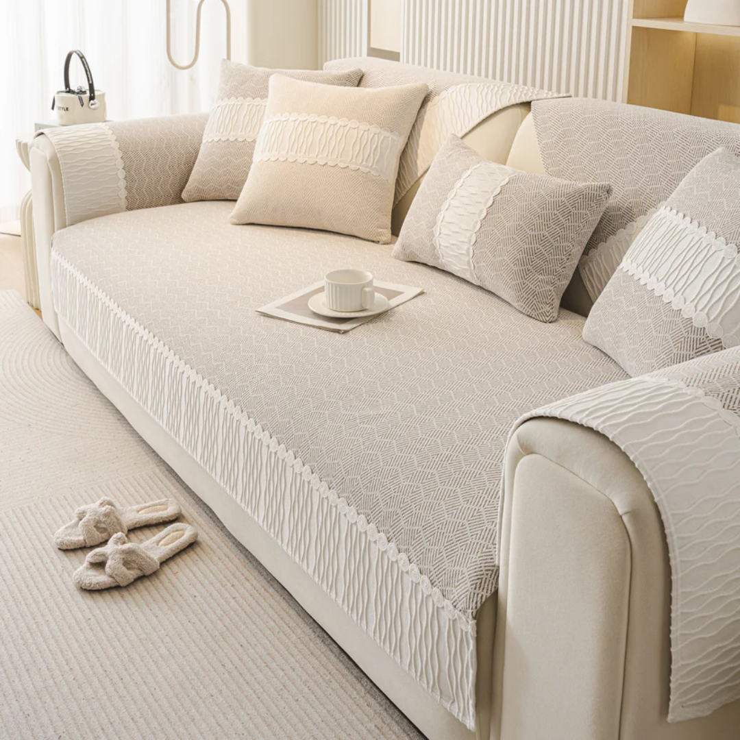 ノルディックテクスチャーソファカバー〔滑り止め付き〕