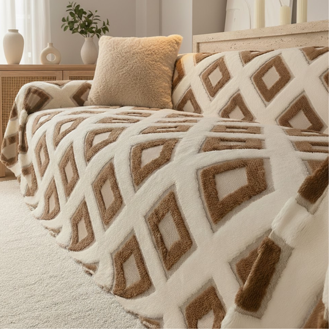 ダイヤリリーフフォルムソファカバー