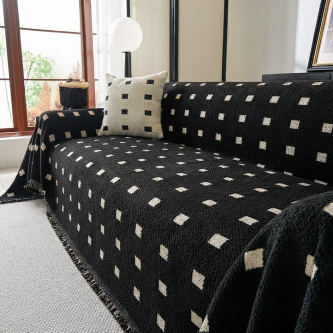 スクエアドットソファカバー