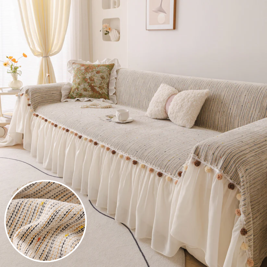 メランジュチュールソファカバー