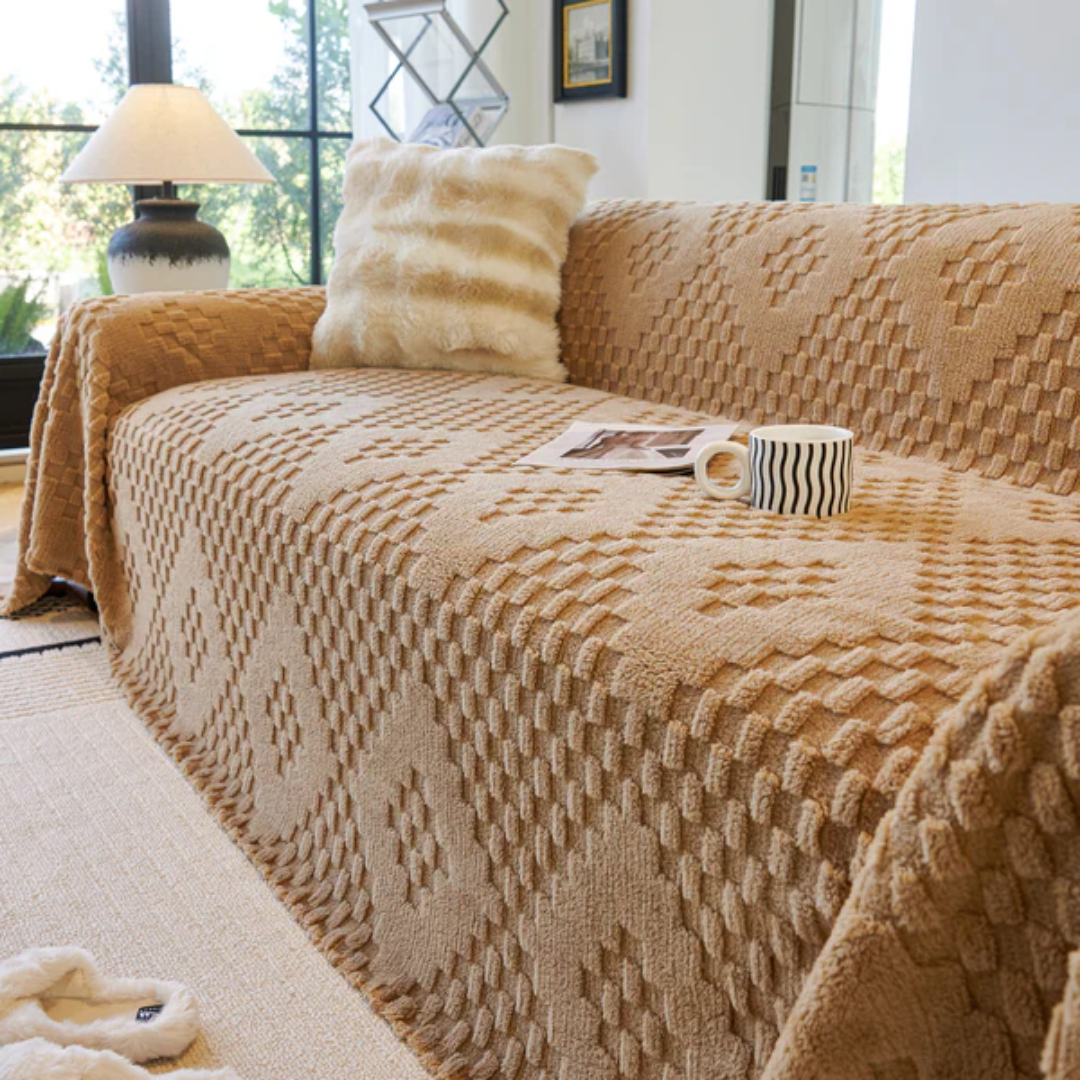 リッチテクスチャードソファカバー