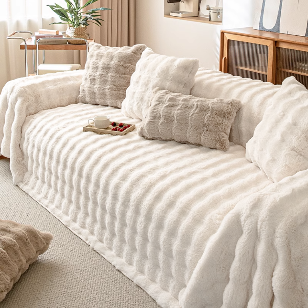 北欧風ナチュラルふわもこソファカバー