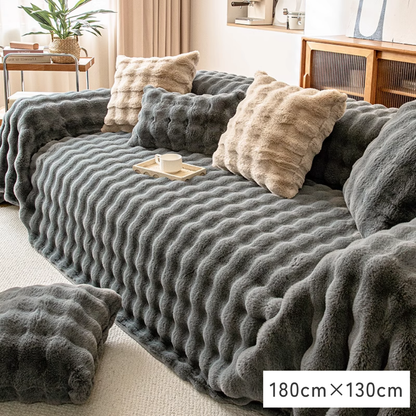 【即納】北欧風ナチュラルふわもこソファカバー