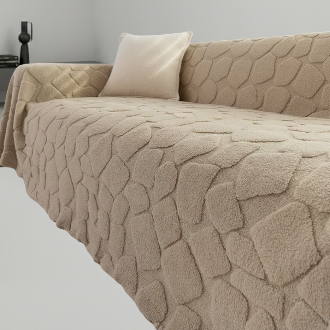 ストーンタッチエンボスソファカバー