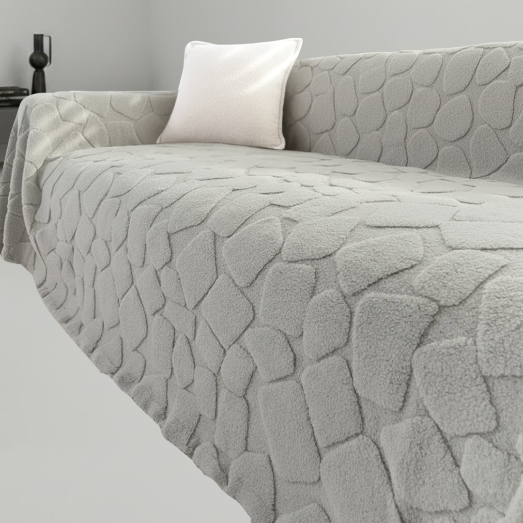 ストーンタッチエンボスソファカバー