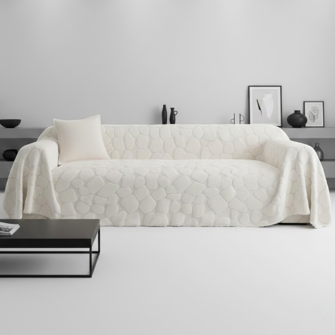 ストーンタッチエンボスソファカバー