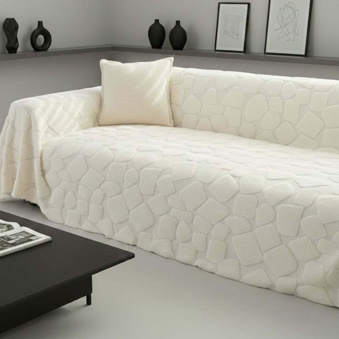 ストーンタッチエンボスソファカバー