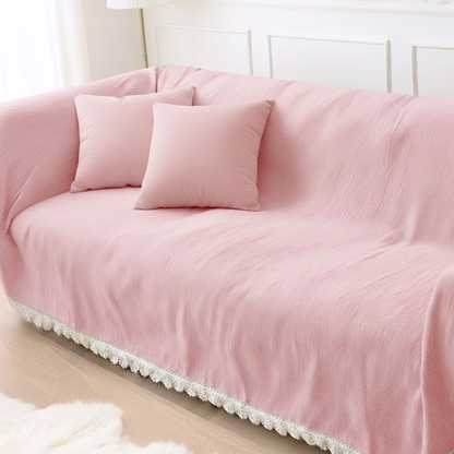 シェニール風クラシックレースソファカバー