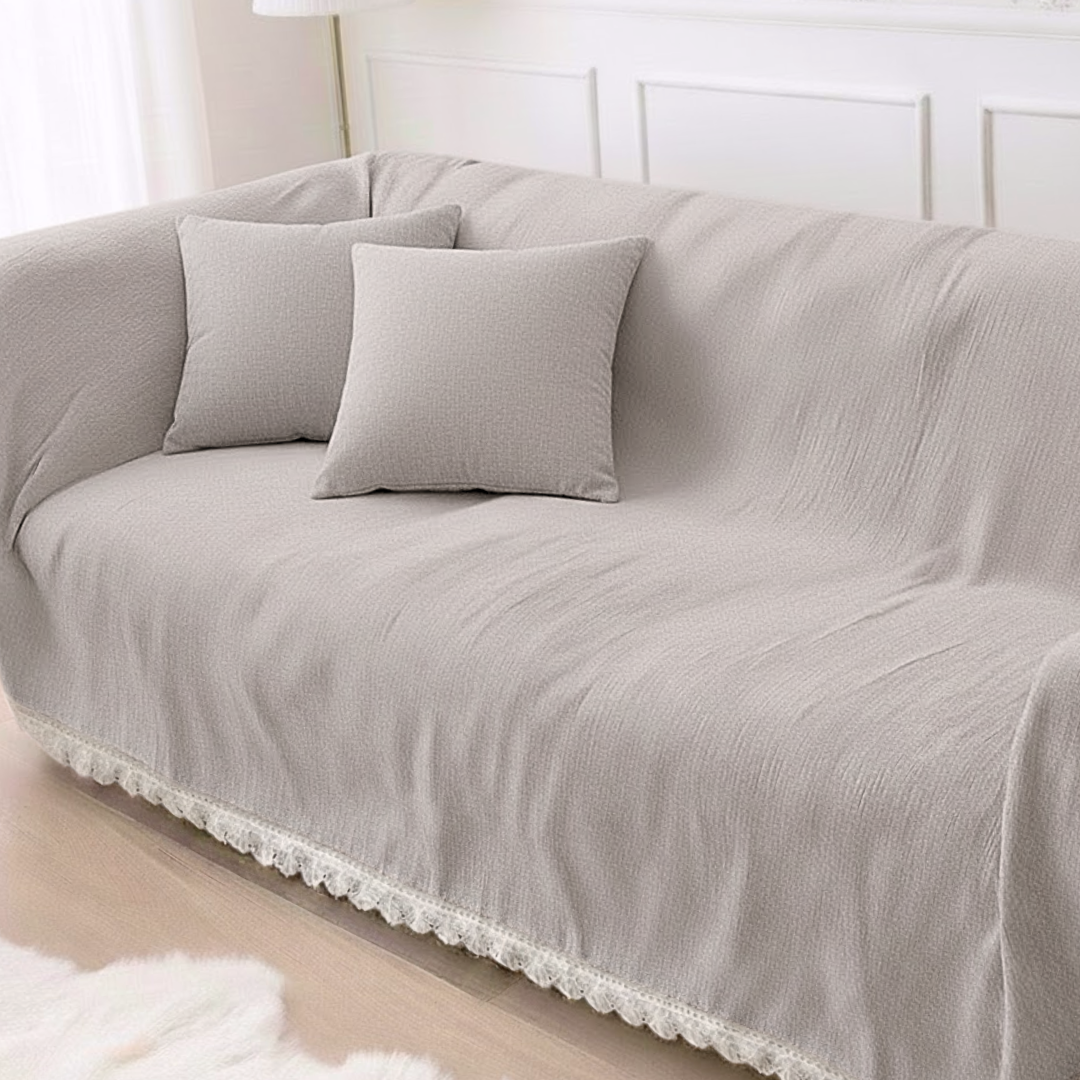 シェニール風クラシックレースソファカバー