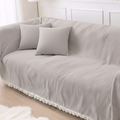 シェニール風クラシックレースソファカバー