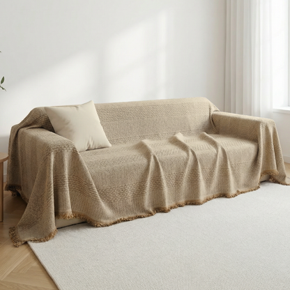 北欧風ナチュラルウィーブソファーカバー