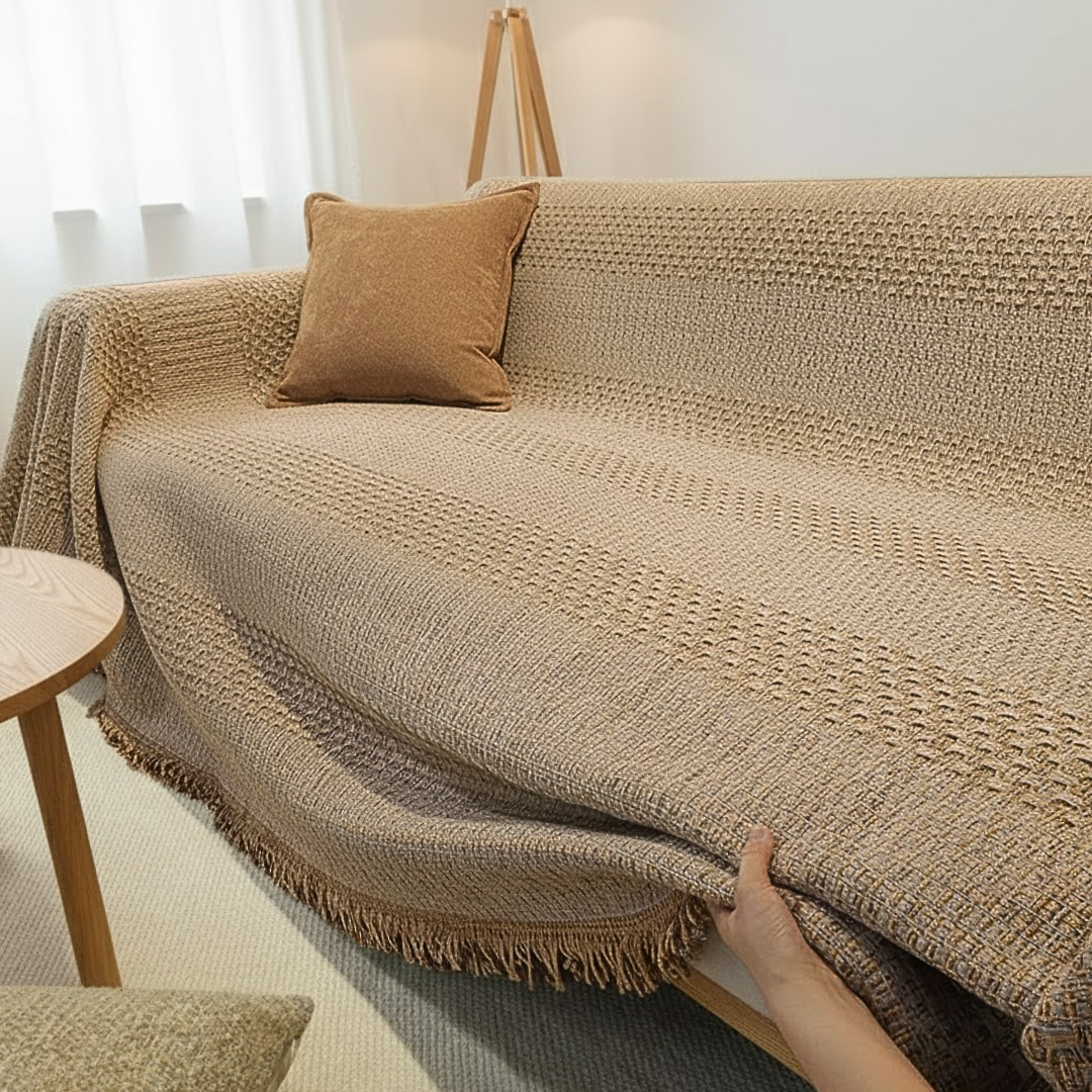 北欧風ナチュラルウィーブソファーカバー