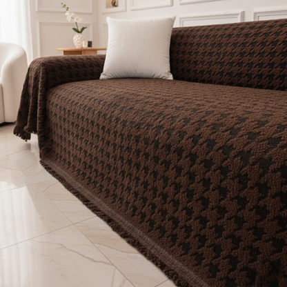 ノーブルハウンドトゥースソファカバー