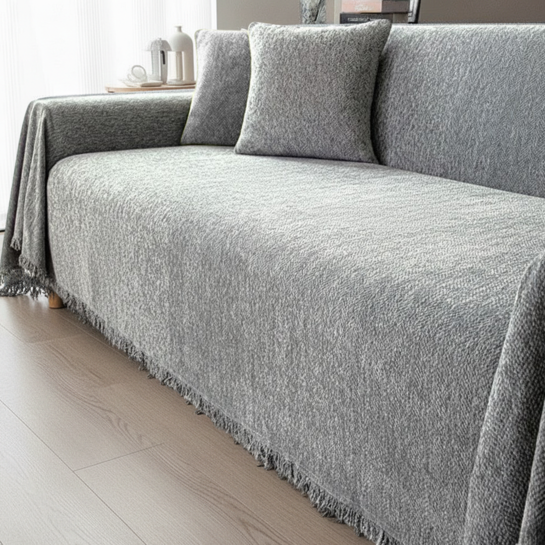マルチシェニール風スローソファカバー – SOFA DECO（ソファデコ