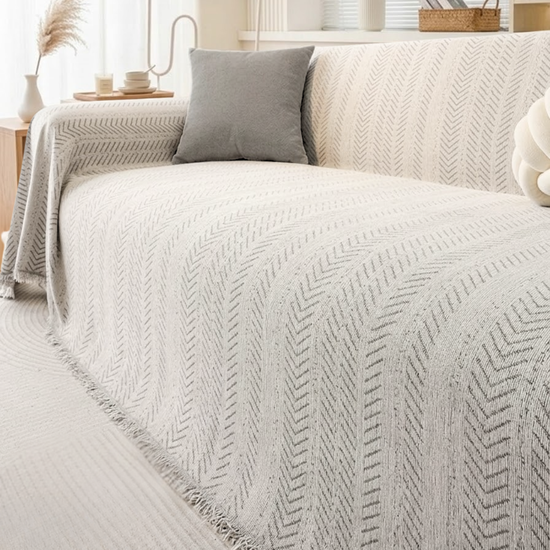 ミニマルヘリンボーンソファカバー