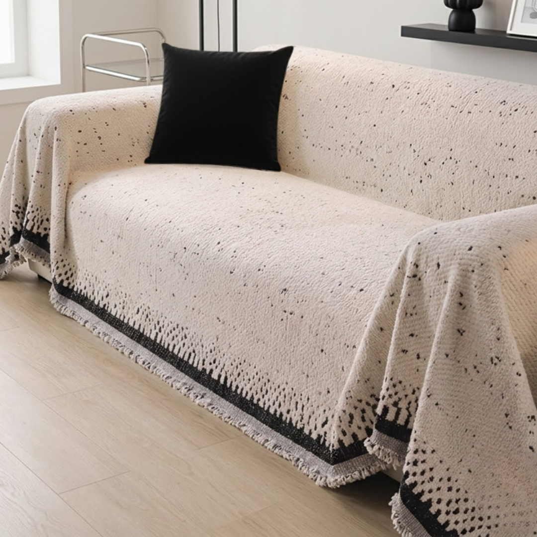 シンプルアートラインソファカバー