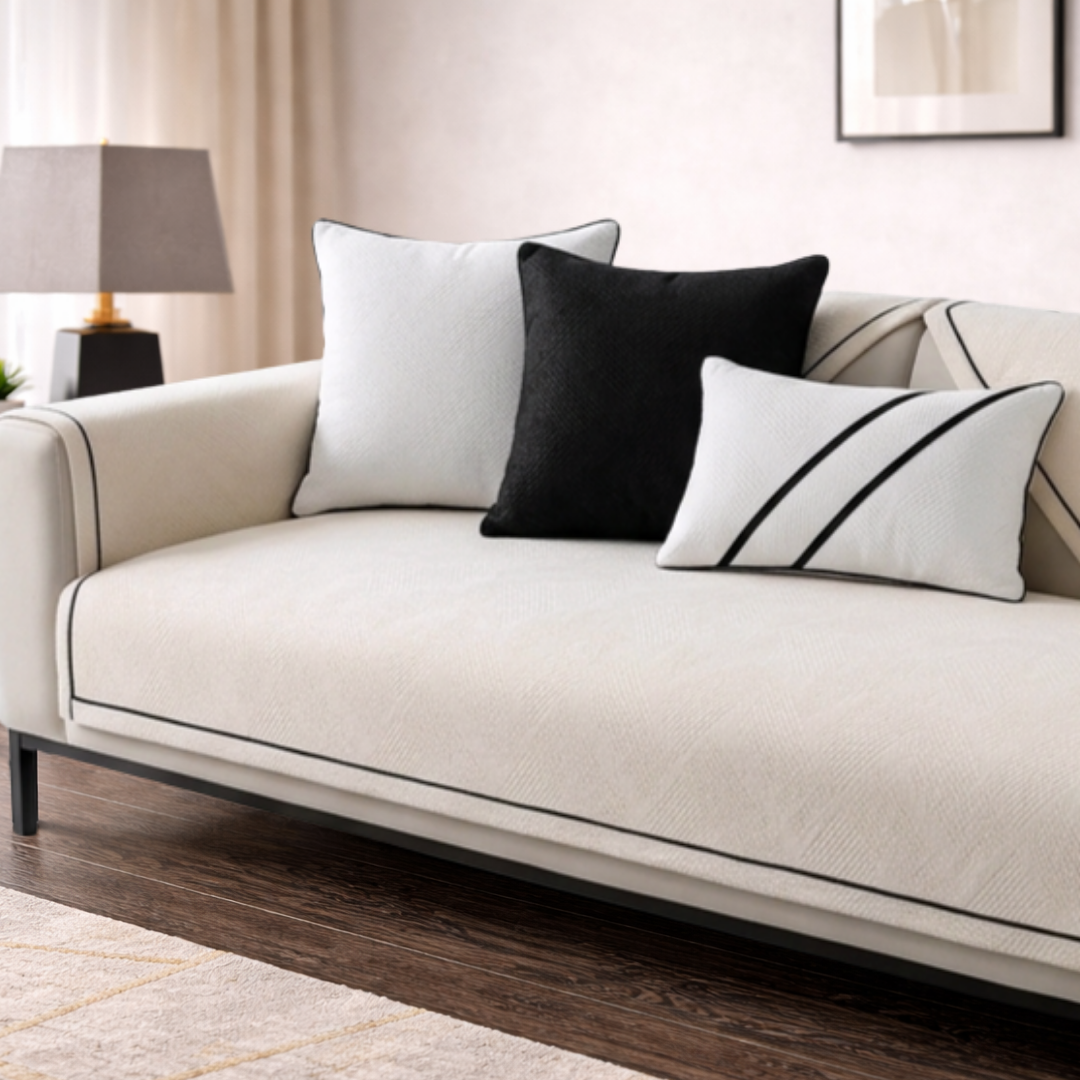 モダンレイヤーソファカバー〔滑り止め付き〕