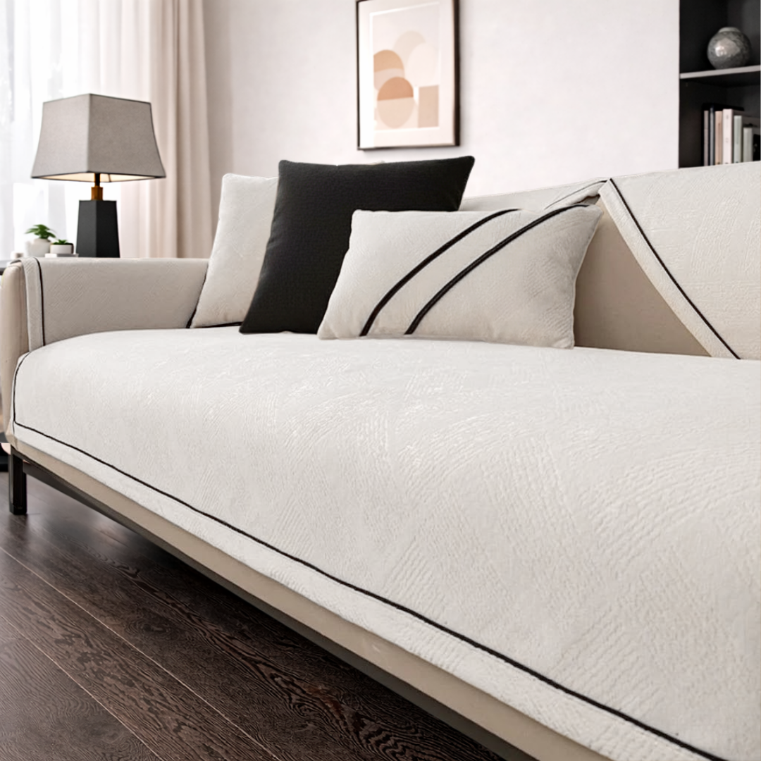 モダンレイヤーソファカバー〔滑り止め付き〕