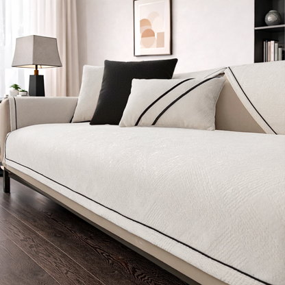 モダンレイヤーソファカバー〔滑り止め付き〕