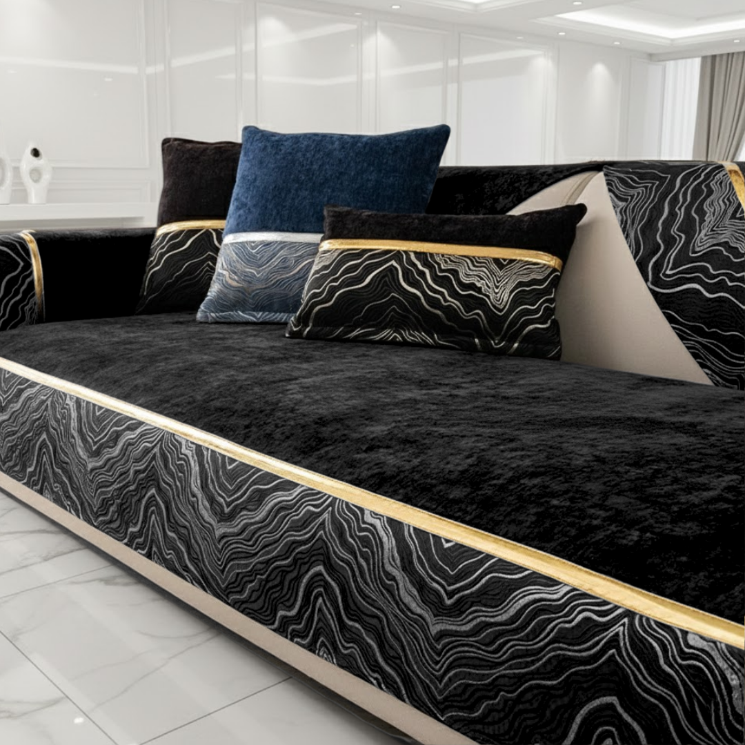 ルミナスウェーブソファカバー〔滑り止め付き〕