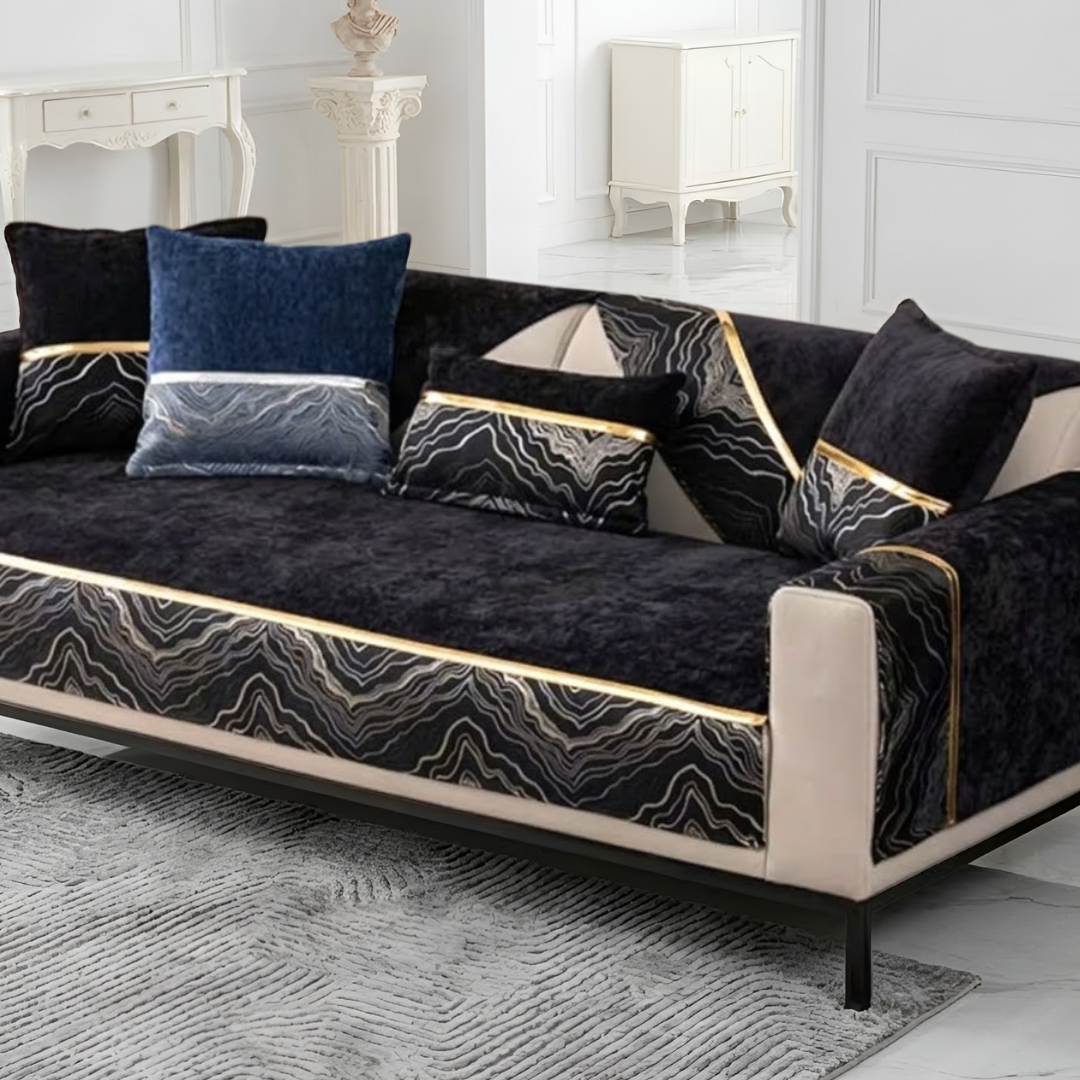 ルミナスウェーブソファカバー〔滑り止め付き〕