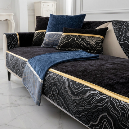 ルミナスウェーブソファカバー〔滑り止め付き〕