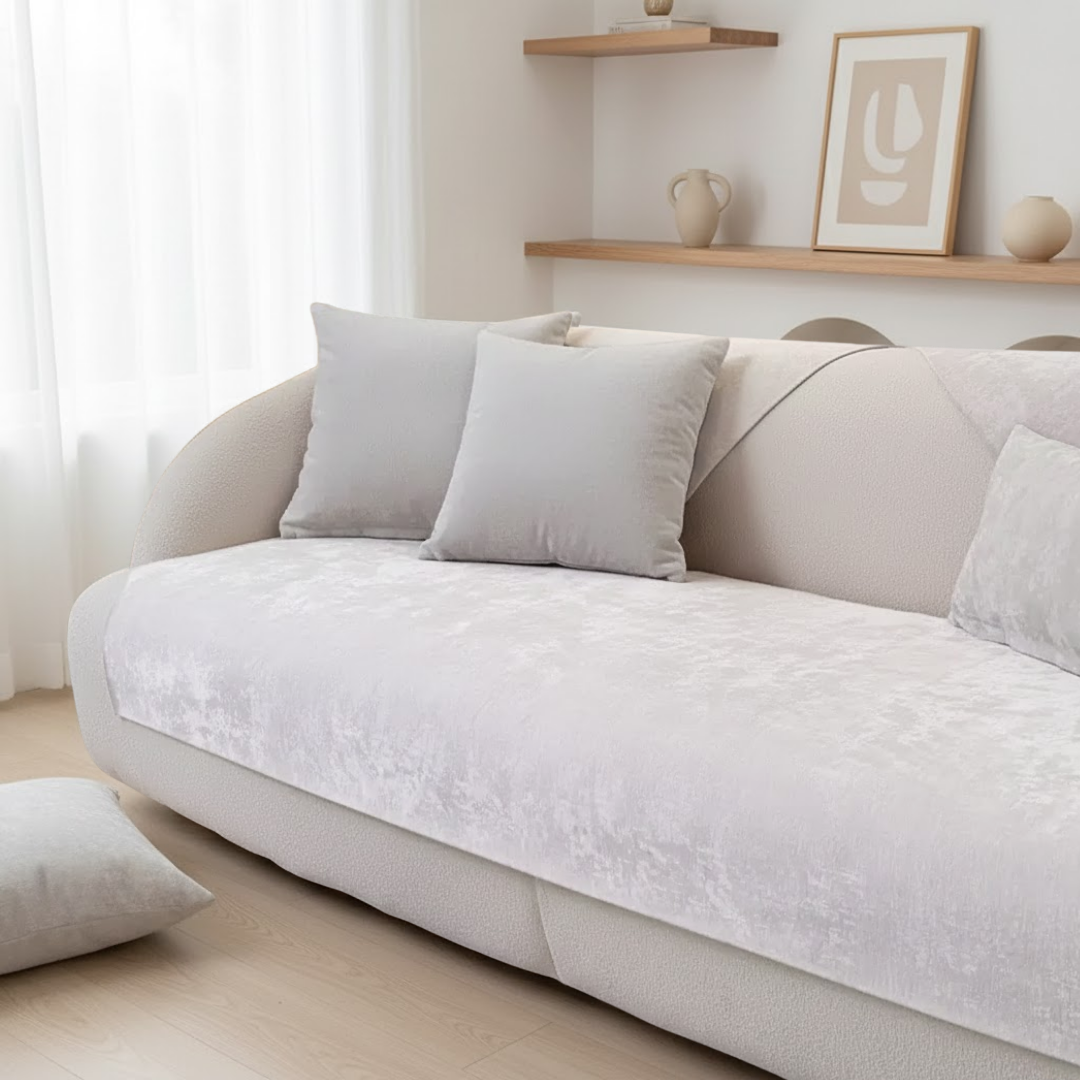 ペールクラウドソファカバー〔滑り止め付き〕