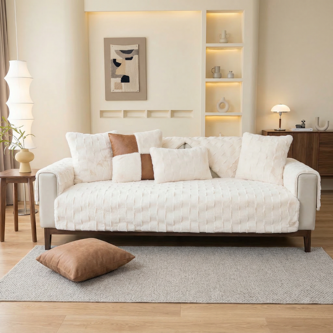 フロッフィームードソファカバー〔滑り止め付き〕