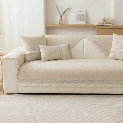 シェニール風セレーノソファカバー〔滑り止め付き〕