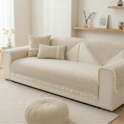 シェニール風セレーノソファカバー〔滑り止め付き〕