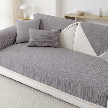 カームグレインソファカバー〔滑り止め付き〕