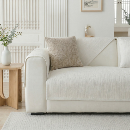 カームグレインソファカバー〔滑り止め付き〕