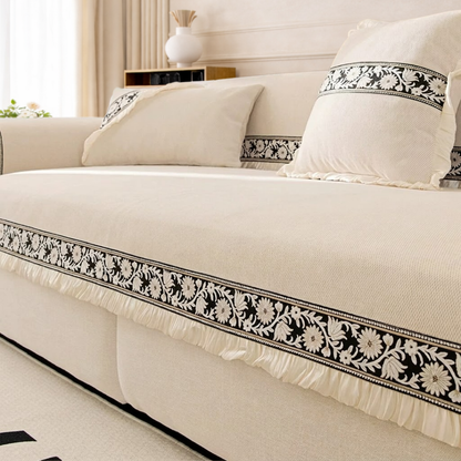 ブロッサムリボンソファカバー〔滑り止め付き〕