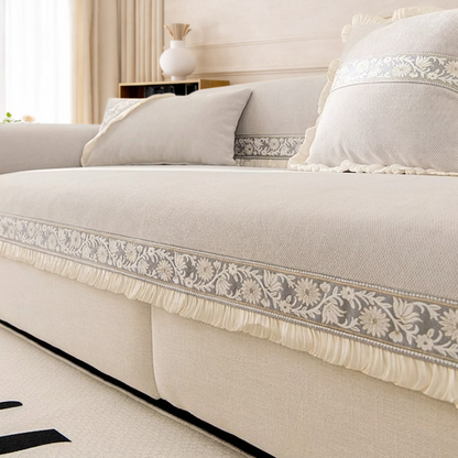 ブロッサムリボンソファカバー〔滑り止め付き〕