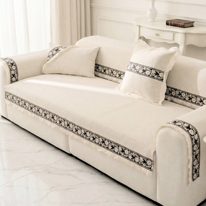 ブロッサムリボンソファカバー〔滑り止め付き〕