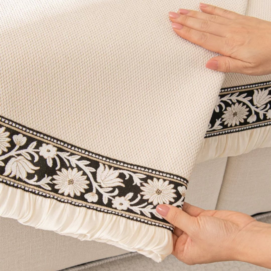 ブロッサムリボンソファカバー〔滑り止め付き〕