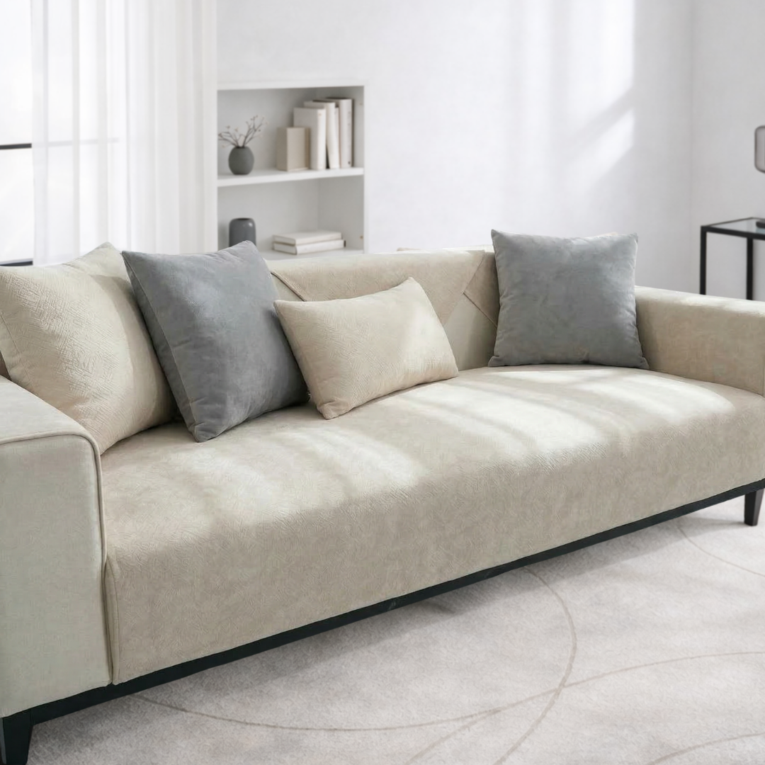 モダンソリッドソファカバー〔滑り止め付き〕