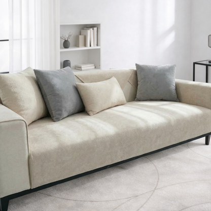 モダンソリッドソファカバー〔滑り止め付き〕