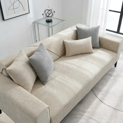モダンソリッドソファカバー〔滑り止め付き〕