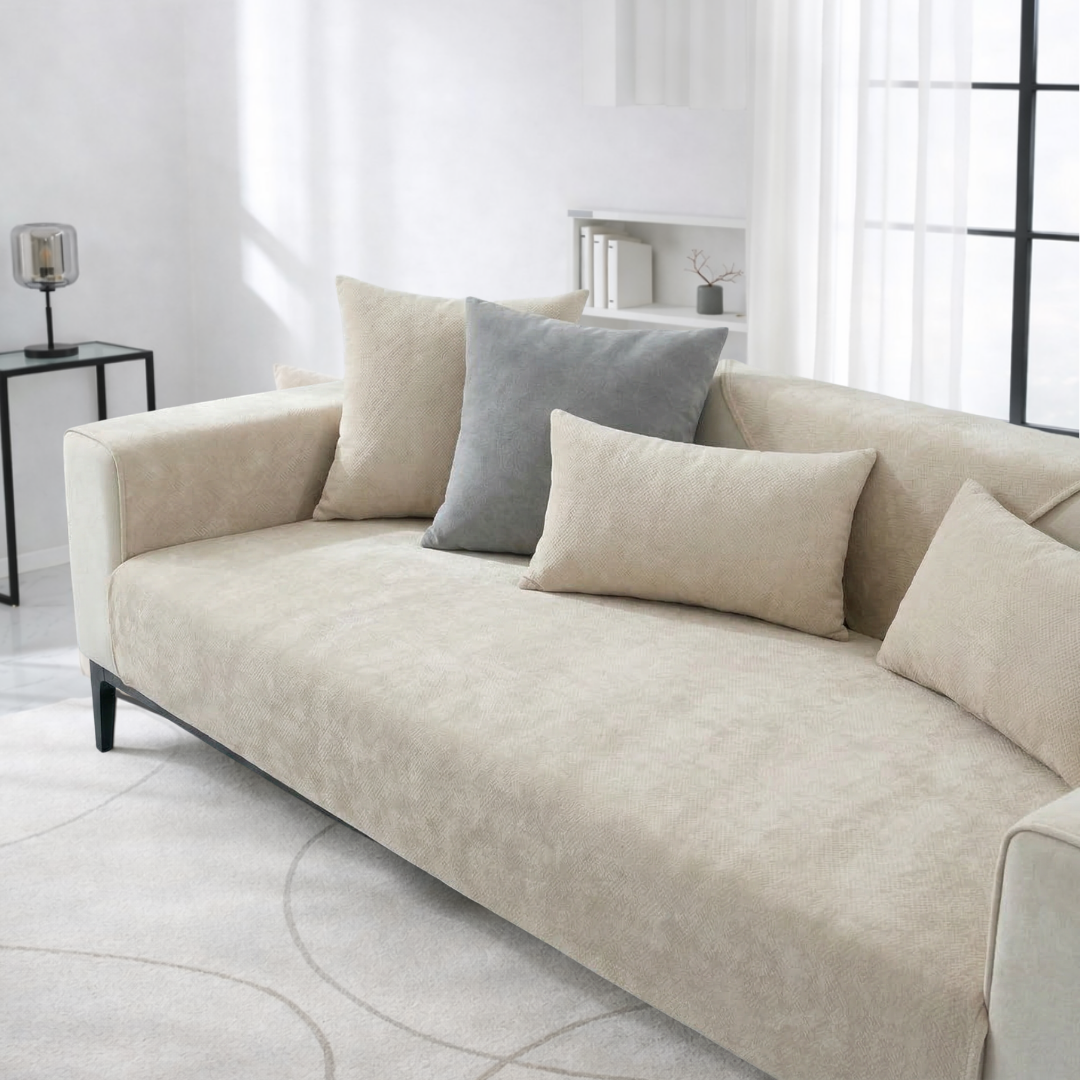 モダンソリッドソファカバー〔滑り止め付き〕