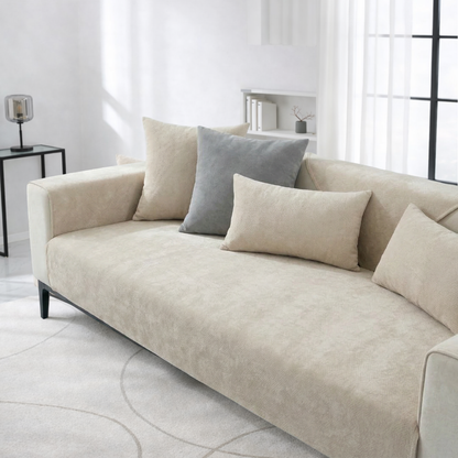 モダンソリッドソファカバー〔滑り止め付き〕