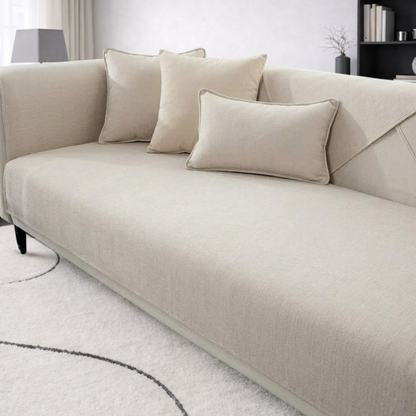 モダンソリッドソファカバー〔滑り止め付き〕