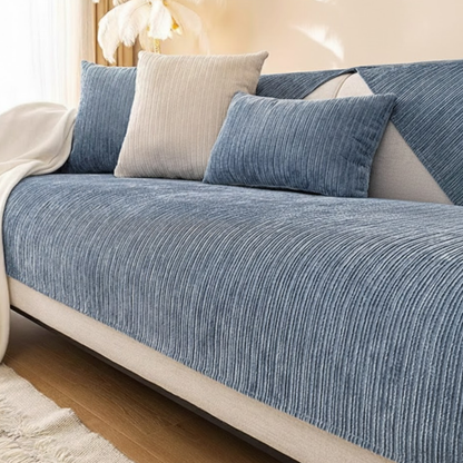 リブモダンソファカバー〔滑り止め付き〕